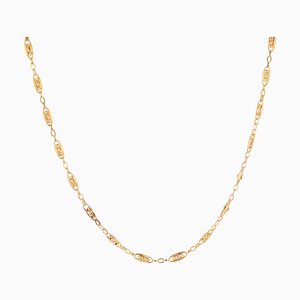 19th Century French 18 Karat Rose Gold Watch Chain Necklace