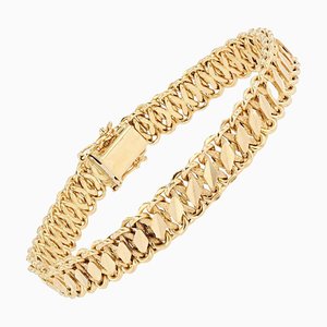 Modern French 18 Karat Yellow Gold Curb Bracelet