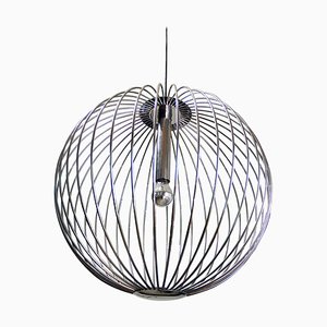 Grand Lustre à Cordes en Chrome dans le Style de Gaetano Sciolari, Italie, 1960s