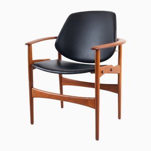 Poltrona vintage in teak di Arne Hovmand-Olsen, Danimarca, anni '60