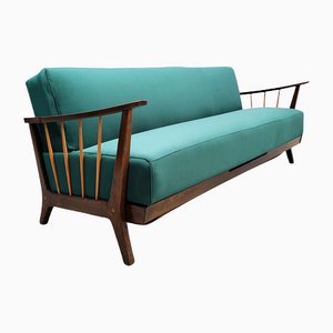 Green Velvet Sofa Bed by Wilhelm Knoll for Antimott, 1950s