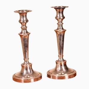 Victorian Silver Plated Candlesticks, Set of 2