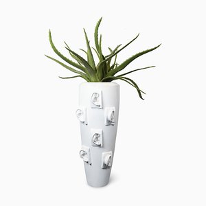 Italian Ceramic Obice David Ears Vase with Aloe from VGnewtrend