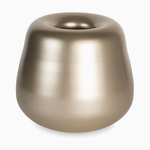 Vase Bean #1 in Glass, Pearly Beige Gold Finish from VGnewtrend