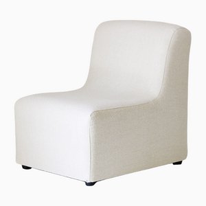 White Fabric Armchair, 1970s