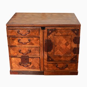 19th Century Japanese Parquetry Table Top Cabinet