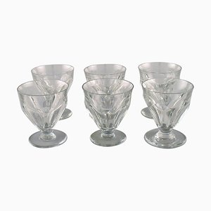 Clear Mouth-Blown Crystal Glass Tallyrand Glasses from Baccarat, France, Set of 6