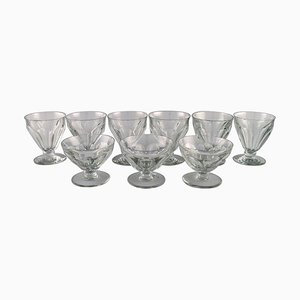 Clear Mouth Blown Crystal Glass Tallyrand Glasses from Baccarat, France, Set of 9