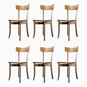 Baumann Bentwood Bistro Dining Chair, 1950s, Set of 6