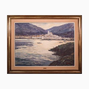 Jaume Mariné i Albamonte, Landscape Painting, 20th-Century, Oil on Canvas, Framed
