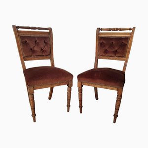 Antique Edwardian Entryway Chairs, Set of 2