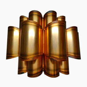 Danish Brass Wall Sconce by Werner Schou for Coronell Elektro, 1960s