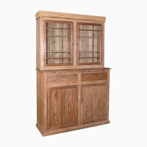 Very Tall Antique English Pine Cupboard or Larder Cabinet, 1850