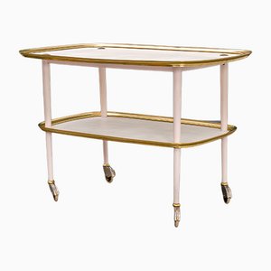 Brass and Perforated Plate Serving Trolley, 1950s