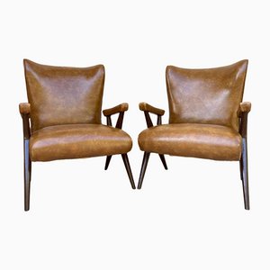 Mid-Century Danish Lounge Chairs, 1950s, Set of 2