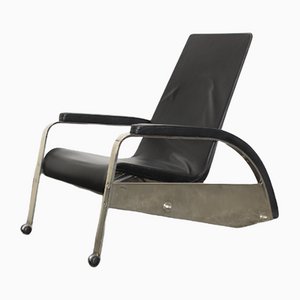 Large Leather Lounge Chair by Jean Prouvé for Tecta