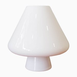 Opalglas Mushroom Tischlampe von Venini, 1960er