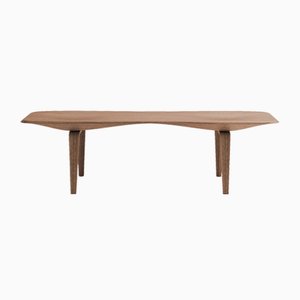 KG Wood Bench in Walnut by Ale Preda for Miduny