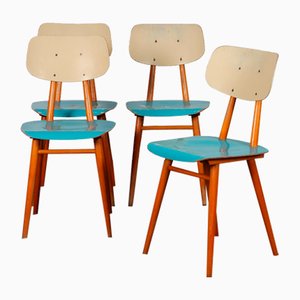 Vintage Chairs by Ton, 1960s, Set of 4