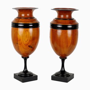 Wooden Vases, Set of 2