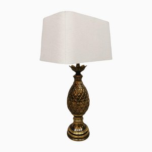Lampada da tavolo vintage a forma di ananas in ottone, Francia