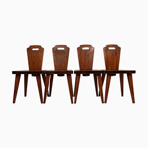 Swedish Modern Pine Dining Chairs by Bo Fjaestad, 1940s, Set of 4