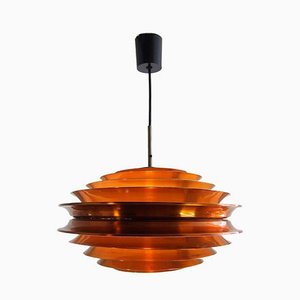 Vintage Trava Copper Pendant Lamp by Carl Thore for Granhaga, 1960s