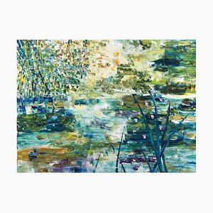 Joëlle Kem Lika, Water Lilies 123, 2021, Acrylic on Canvas