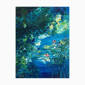 Joëlle Kem Lika, Water Lilies 129, 2021, Acrylic on Canvas