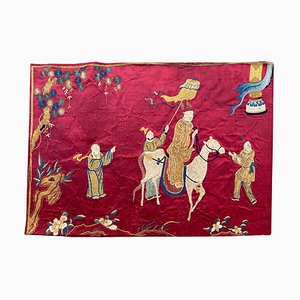 Antique Chinese Silk and Metal Embroidery
