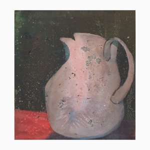 Bodegón con jarra, finales del siglo XX, óleo sobre tabla