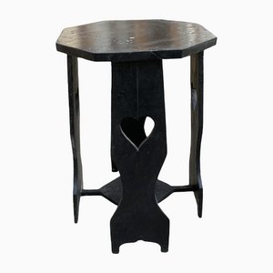 Tavolino vintage verniciato nero