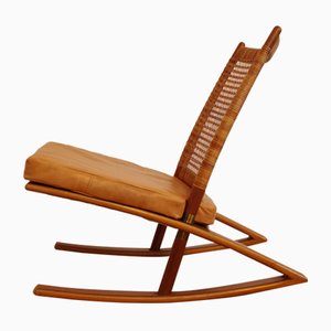 Rocking Chair en Teck par Fredrik A. Kayser Vatne Møbler, Norvège, 1960s