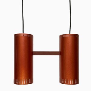 Lampada a sospensione cilindrica II Mid-Century di Jo Hammerborg per Fog & Mørup