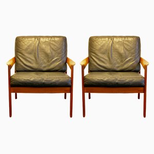 Easy Chairs by Illum Wikkelsö for Niels Eilyers, Set of 2