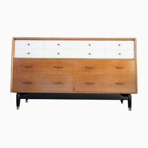 Large Mid-Century Vintage White Sideboard Chest of 10 Drawers from G-Plan