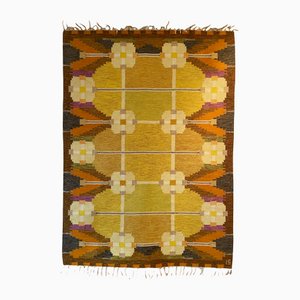Swedish Flat Weave Carpet by Ingegerd Silow, 1970s