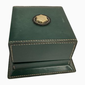 Stitched Leather Box by Jacques Adnet, 1950s