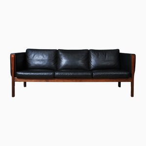 CH163 Leather Sofa by Hans J. Wegner for Carl Hansen & Søn