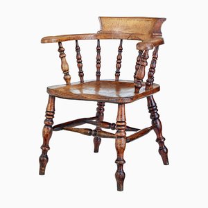 Mid 19th Century Elm Captain's Armchair