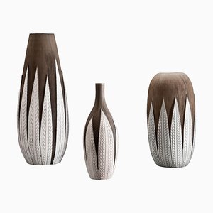 Ceramic Paprika Vases by Anna-Lisa Thomson for Upsala Ekeby, Set of 3