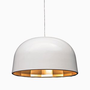 Lampada a sospensione Empty in rame bianco e satinato di Jörg Boner per Oluce