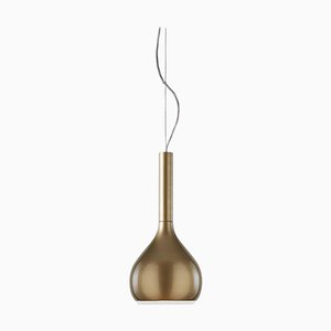Lampada a sospensione Lys smaltata color oro di Angeletti & Ruzza per Oluce