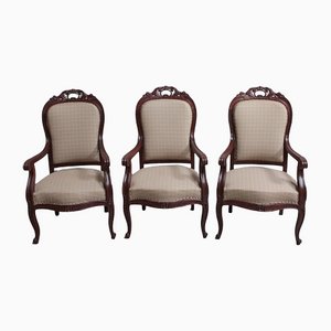 Fauteuils Napoléon III, Set de 3