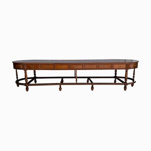 20th Century Oval Console Table with Drawers in Both Sides