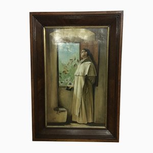 Friar, 1931, Oil on Board, Framed