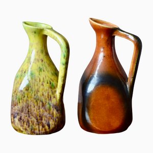 Ceramic Pitchers from Poitiers D'accolay, Set of 2