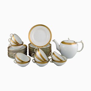 Servizio da tè in porcellana Dagmar bianca per 10 persone per Royal Copenhagen, set di 31