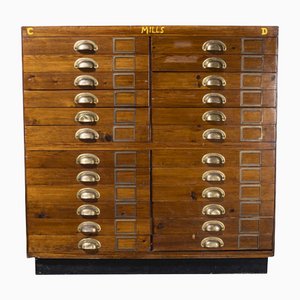 Engineer Drawer Unit with Twenty Four Drawers, 1950s