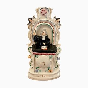 Figura Staffordshire victoriana antigua de John Wesley